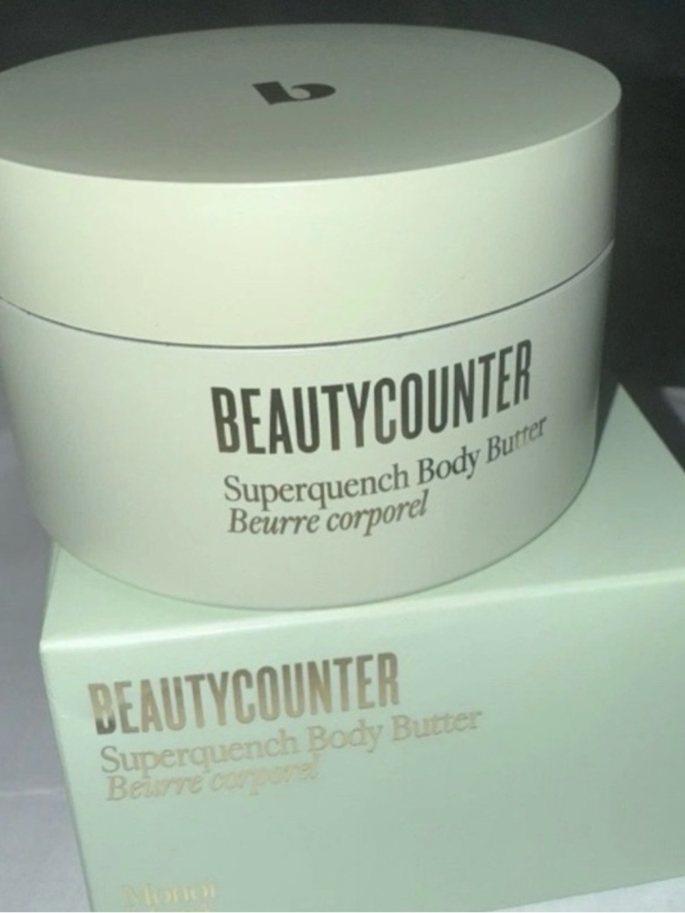 Beautycounter Superquench Body Butter - Mint Jar, Cream Butter